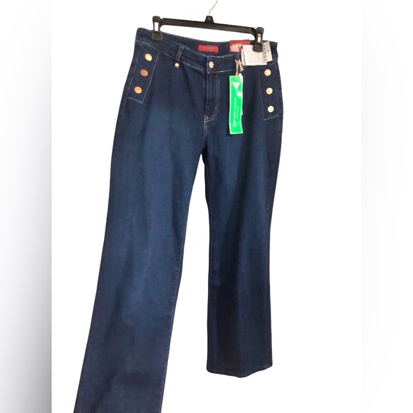 Guess Eco Faye Sailor Flared side button lefty indigo jeans
size 28x32 brand new - Picture 13 of 17